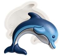 sijiangmold Dolphin Silicone Fondant Moulds Dolphin Chocolate Candy Mould for Cake Decoration Cupcake Topper Polymer Clay Gum Paste