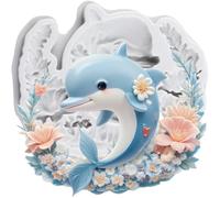 Sijiangmold Dolphin Silicone Mould Dolphin Fondant Moulds