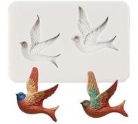 Sijiangmold Dove Silicone Moulds Bird Fondant Mould Pigeon Candy Moulds for Cake Decoration Chocolate Cupcake Topper Polymer Clay Gum Paste