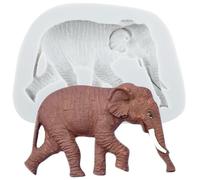 Sijiangmold Elephant Silicone Fondant Moulds Elephant Chocolate Mould for Animal Cake Decoration Cupcake Topper Candy Polymer Clay Gum Paste