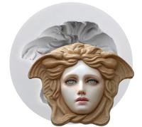 Sijiangmold Medusa Silicone Moulds Gr oddess Head Fondant Mould
