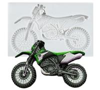 Sijiangmold Motorcycle Silicone Moulds 3D Motorcycle Fondant Mould for Cake Decoration Chocolate Cupcake Topper Candy Polymer Clay Gum Paste