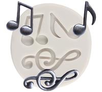 Sijiangmold Music Note Fondant Mould Musical Silicone Moulds for Music Theme Cake Decoration Chocolate Cupcake Topper Candy Polymer Clay Gum Paste