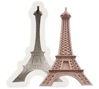 Sijiangmold Paris Eiffel Tower Silicone Moulds Tower Fondant Mould for I Love Paris Cake Decoration Chocolate Cupcake Topper Candy Polymer Clay Gum Paste