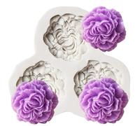 Sijiangmold Peony Flower Silicone Moulds Flower Fondant Mould