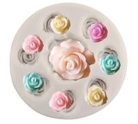 Sijiangmold Silicone Moulds for Candy in the Shape of a Rose Flower Mini Flowers Fondant Mould for Cake Decoration Chocolate Cupcake Topper Polymer Clay Gum Paste