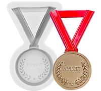 Sijiangmold Silicone Moulds for Competition Medals Medals Fondant Mould for Sports Themes Cake Decoration Chocolate Cupcake Topper Candy Polymer Clay Gum Paste