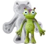 Sijiangmold Space Alien Silicone Fondant Moulds Alien Chocolate Candy Mould for Space Themed Cake Decoration Cupcake Topper Polymer Clay Gum Paste
