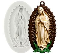 Sijiangmold Virgin Mary Silicone Mould Madonna Fondant Moulds