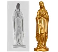 Sijiangmold Virgin Mary Statue Silicone Mould Madonna Goddess Fondan Mould