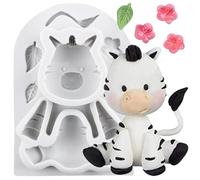 Sijiangmold Zebra Fondant Mould Jungle Animal Silicone Moulds