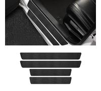 sijiaoxiu 4 Pcs Car Sill Protectors Strips for Je-ep Wrangler 2018-, Carbon Fiber Welcome Pedal Decorative Strips Reducing Scuff Car Accessories