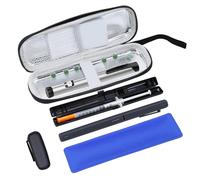 sijidou Insulin Cooler Travel Case, Equipped with 2 Pre-filled Syringe Case & 1 TSA Approved Reusable Ice Pack for Keep Insulin Pen & Diabetic Supplies Cool While Traveling (Black Twill)