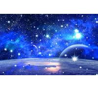 SIJIFACAI Custom Size Galaxy Wall Murals - Starry Universe Sky Peel and Stick, 3D Night Sky Removable Wallpaper for a Personal Cosmic Touch