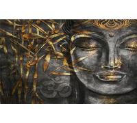 SIJIFACAI Custom Size Wall Murals,3D Stereo Relief Buddha Statue, Self-Adhesive Waterproof Peel and Stick Wallpapers for Living Room