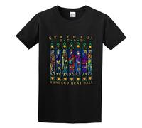 SIJINIRO Men's Summer T-Shirt Grateful Dead Hundred Year Hall Men's T-Shir (Black L)