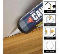 Sika Caulk Once Premium Quality Acrylic Caulk - Highly Flexible - Fast