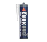 Everbuild Caulk Sika Caulk Once - Premium Acrylic, Highly Flexible, Fast Drying - White 295ml