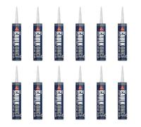 Sika Caulk Once Premium Quality Acrylic Caulk, White, 295 Ml (Pack Of 12)