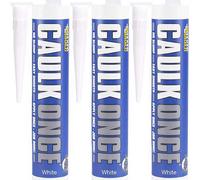 Sika Caulk Once Premium Quality Acrylic Caulk, White, 295 Ml (Pack Of 3)
