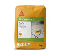 Sika SikaCeram 621 FlowFix Jointing Compound for Flowable Porcelain, Ceramic Paving and Grout Jointing Compound - Ivory - 15 kg - 30 sq.m