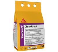 Sika SikaCeram CleanGrout - High-Performance Floor and Wall Tile Grout - Water Repellent - UV Resistant - Frost Proof - Absolute Black - 5kg