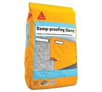 Sika - Damp Proofing Slurry - Waterproof - Adjustable Consistency - Interior and Exterior Applications - Grey - 25kg