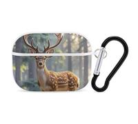 Sika Deer AirPod Pro Case, Anti Scratch Hard PC Cover with Keychain, AirPod Pro 2nd/1st Case Accessories for Women Men, White-Style