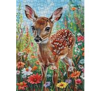 Sika Deer Animals Jigsaw Puzzle 4000 Piece, Puzzles for Adults 4000, The Impossible Challenge, Jigsaw Puzzle Games Classic Educational, Wooden Puzzles, for Home Wall Decoration Gift FNKL1-719