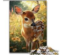 Sika Deer in The Forest Jigsaw Puzzles for Adults 1000 Pieces, Brain Intelligence Challenge Addictive Toys for Home Decoration 26x38cm