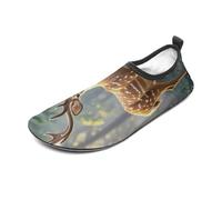 Sika Deer Water Shoes for Men Women, Lightweight Stretch Swim Shoes with Anti-Slip Rubber Sole, Quick-Dry Aqua Socks for Pool, Beach, Surfing, Style, 4