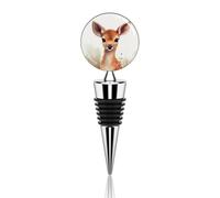 Sika Deer Wine Stopper Zinc Alloy Beverage Bottle Stopper Reusable Leak Proof Wine Cork Cute Champagne Saver Decorative Bottle Sealer Plug Gift for Men Women