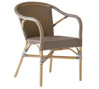 Sika Design - Madeleine Café Chair With Armrest, Taupe - Taupe