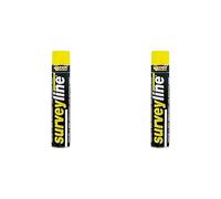 SIKA Everbuild Surveyline | Semi Permanent Line Marking Paint for Contractors, Surveyors Spot Marking - 700ml - Yellow (Pack of 2)