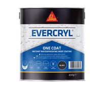 Everbuild Evercryl One Coat Instant Waterproofing - Suitable for Roofs, Gutters and Gulleys - Black - 2.5kg