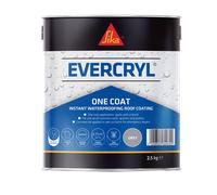 Everbuild Waterproofing Evercryl One Coat - Instant Waterproofing for Roofs & Gutters - Grey 2.5kg