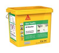 Sika FastFix All Weather Joint Compound Deep Grey 14kg - Self-setting, no mix, weatherproof paving jointing for paths and patios [SKFFIX14GY]