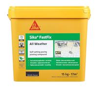 Sika FastFix All Weather Self-Setting Paving Jointing Compound - Ready to Use - No Mixing Required - Charcoal - 15kg - 17 sq. m