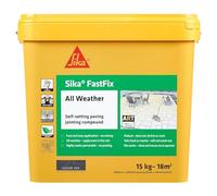 Sika - FastFix All Weather Self-Setting Paving Jointing Compound - Ready to Use - No Mixing Required - Flint - 15kg - 18 sq. m