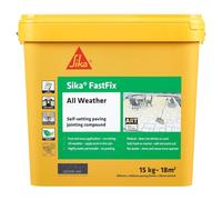Sika - FastFix All Weather Self-Setting Paving Jointing Compound - Ready to Use - No Mixing Required - Flint - 15kg - 18 sq. m