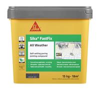 Sika - FastFix All Weather Self-Setting Paving Jointing Compound - Ready to Use - No Mixing Required - Flint - 15kg - 18 sq. m