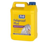 Sika Febproof Plus Waterproofer & Plasticiser - Amber, 5L - For Mortar - Rendering & Non-Structural Concrete