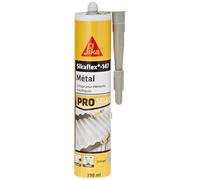 Sika Flex 147 Metal Light Grey Polymer Glue for All Metals, Indoor and Outdoor Use, 290 ml
