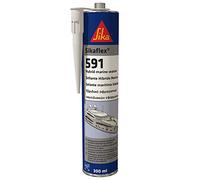 Sika Flex 591, White, Multi-Purpose Sealant for Marine Applications, Elastic Joint Sealing, Indoor and Outdoor, 300 ml (for Professionals Only)