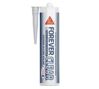Sika Forever Clear Anti-Mould Silicone Sealant - Permanently Waterproof - Suitable for Internal and External Use - Clear - 295ml