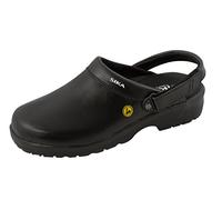 SIKA Fusion Open Clog ESD with Strap Black Black Size: 5