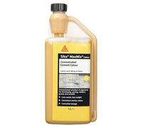 Sika Maxmix Cement Colour - Yellow, 1L - Concentrated Liquid Colourant For Mortar - Render - Concrete & Pointing