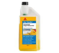 Sika Maxmix Waterproofer - Yellow, 1L - Concentrated Waterproofing & Air-Entraining Admixture For Mortar - Render & Screeds