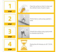Sika One Strike Multi-Purpose Ready to Use Filler, White, 1 Litre