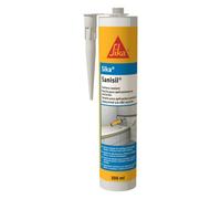 Sika Sanisil Silicone Sealant - Suitable For Sanitary Applications - Anti Mould - Quick Curing - Solvent-Free - White - 300ml